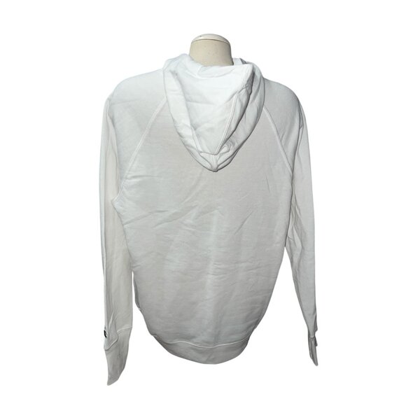 Champion Power Blend Long Sleeve Warm Hoodie Sweatshirt Sz XL White Kangaroo Poc - Picture 10 of 16